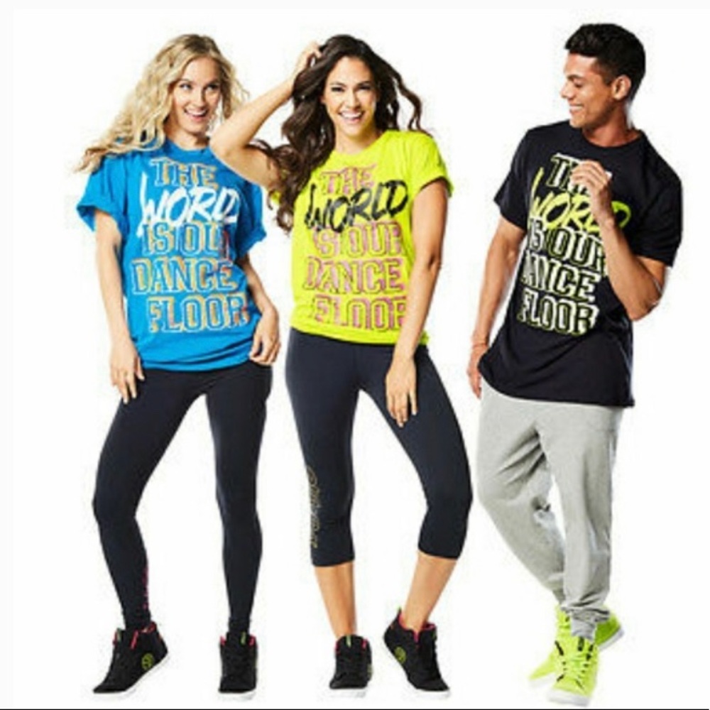 ✨Zumba Fitness neon green t-shirt